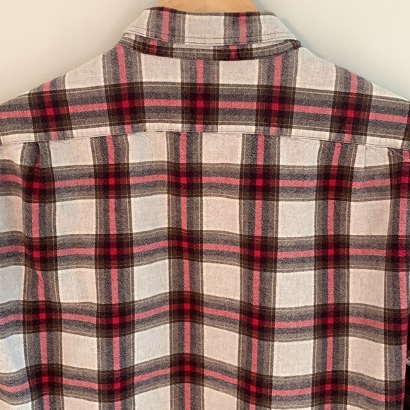 J. Crew Factory Plaid Cotton Button Up Shirt Elbow Patches XL Gorpcore Casual - Picture 8 of 11